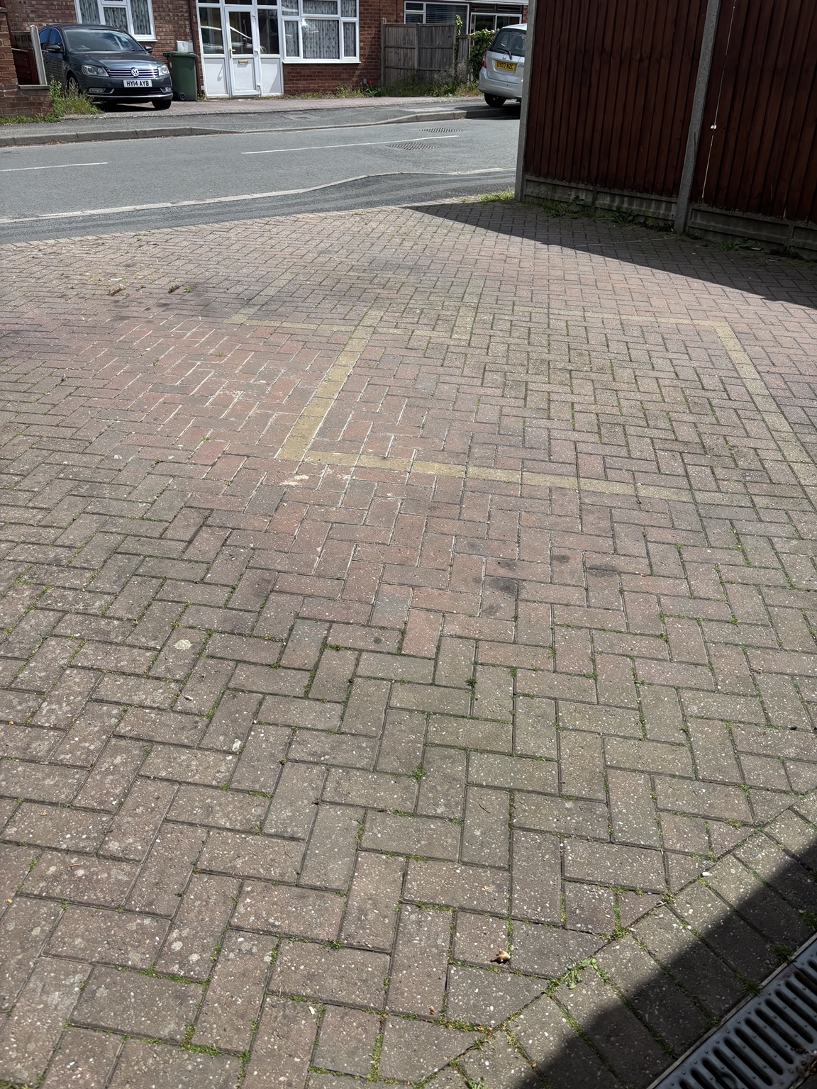 Driveway before cleaning